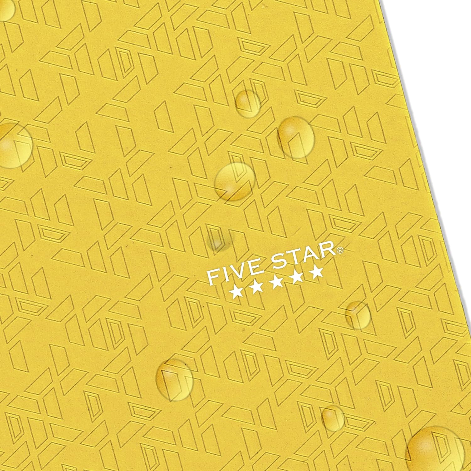 Five Star 2-Pocket Folder, Plastic Folder with Stay-Put Tabs, Fits 3-Ring Binder, Holds 8-1/2" x 11" Paper, Harvest Yellow (333420K-ECM)