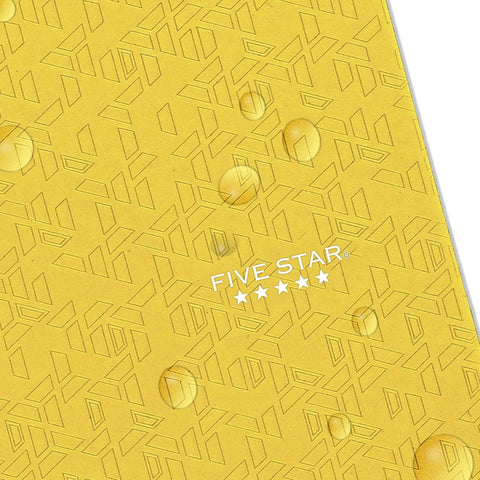 Five Star 2-Pocket Folder, Plastic Folder with Stay-Put Tabs, Fits 3-Ring Binder, Holds 8-1/2" x 11" Paper, Harvest Yellow (333420K-ECM)