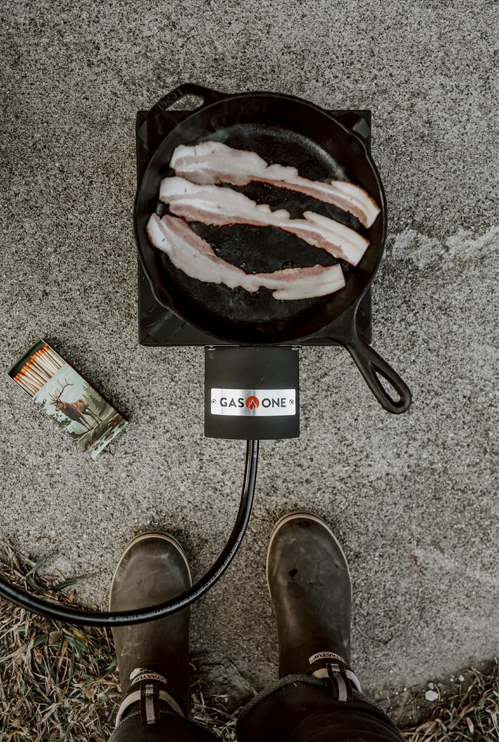 GasOne High Pressure Single Propane Burner - Outdoor Cooking with Heat Shield and Guard – Propane Burner Head for Camping, Tailgating, Seafood Boil, Home Brewing - Patented