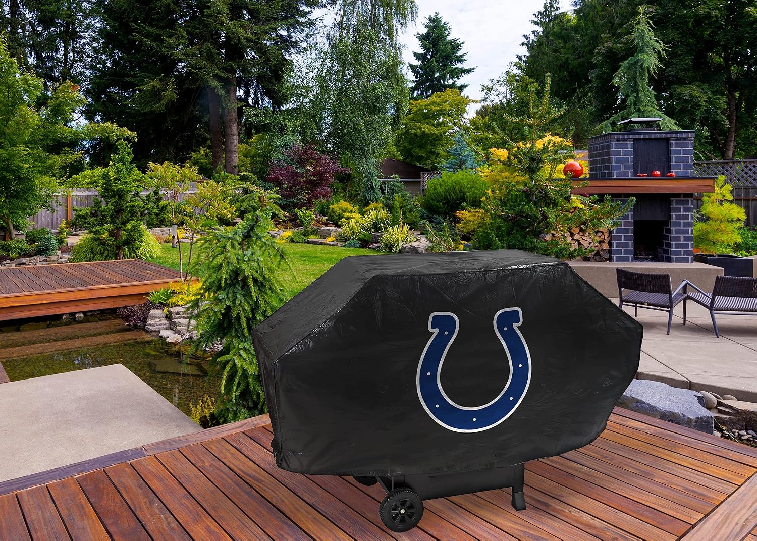 NFL Rico Industries Vinyl Padded Deluxe Grill Cover, 68 x 21 x 35-inches