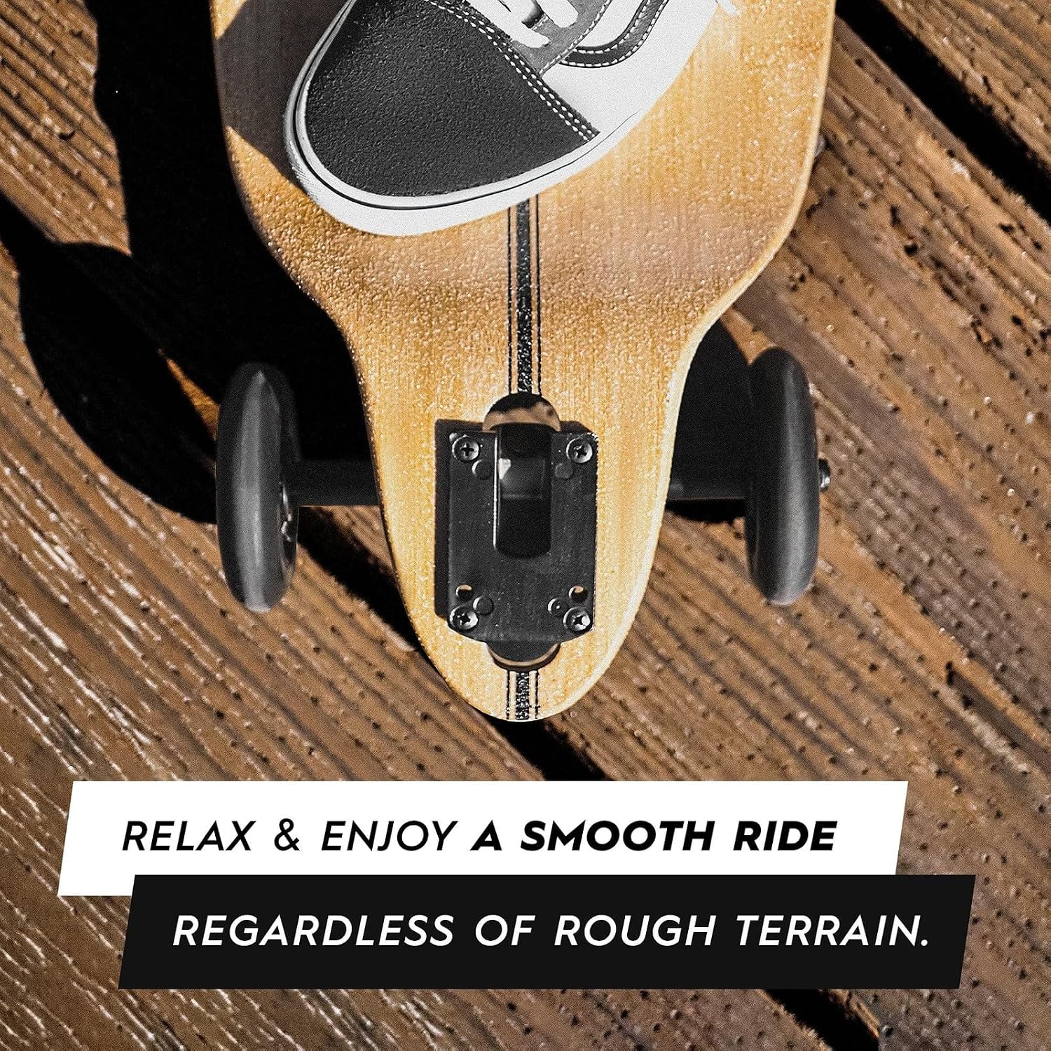 Magneto Longboards Bamboo Longboards for Cruising, Carving, Free-Style, Downhill and Dancing (Bamboo Drop & Fiberglass Through Longboard)