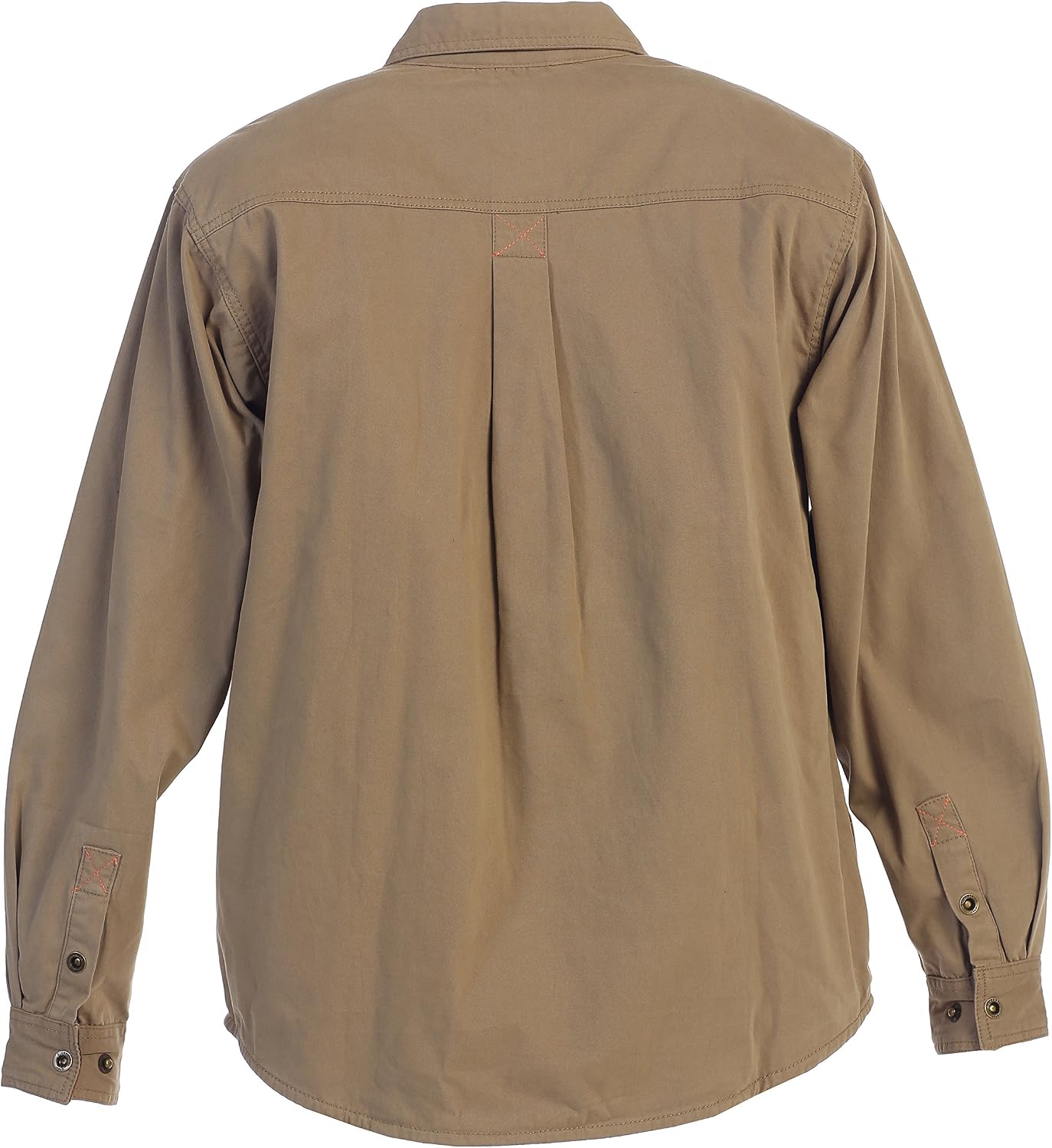 Gioberti Men's 100% Cotton Brushed and Soft Twill Shirt Jacket with Flannel Lining