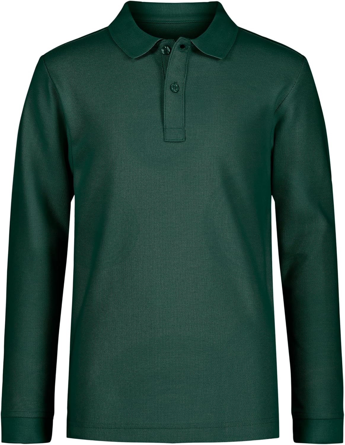 Nautica Boys' School Uniform Long Sleeve Polo Shirt, Button Closure, Comfortable, Breathable Fabric