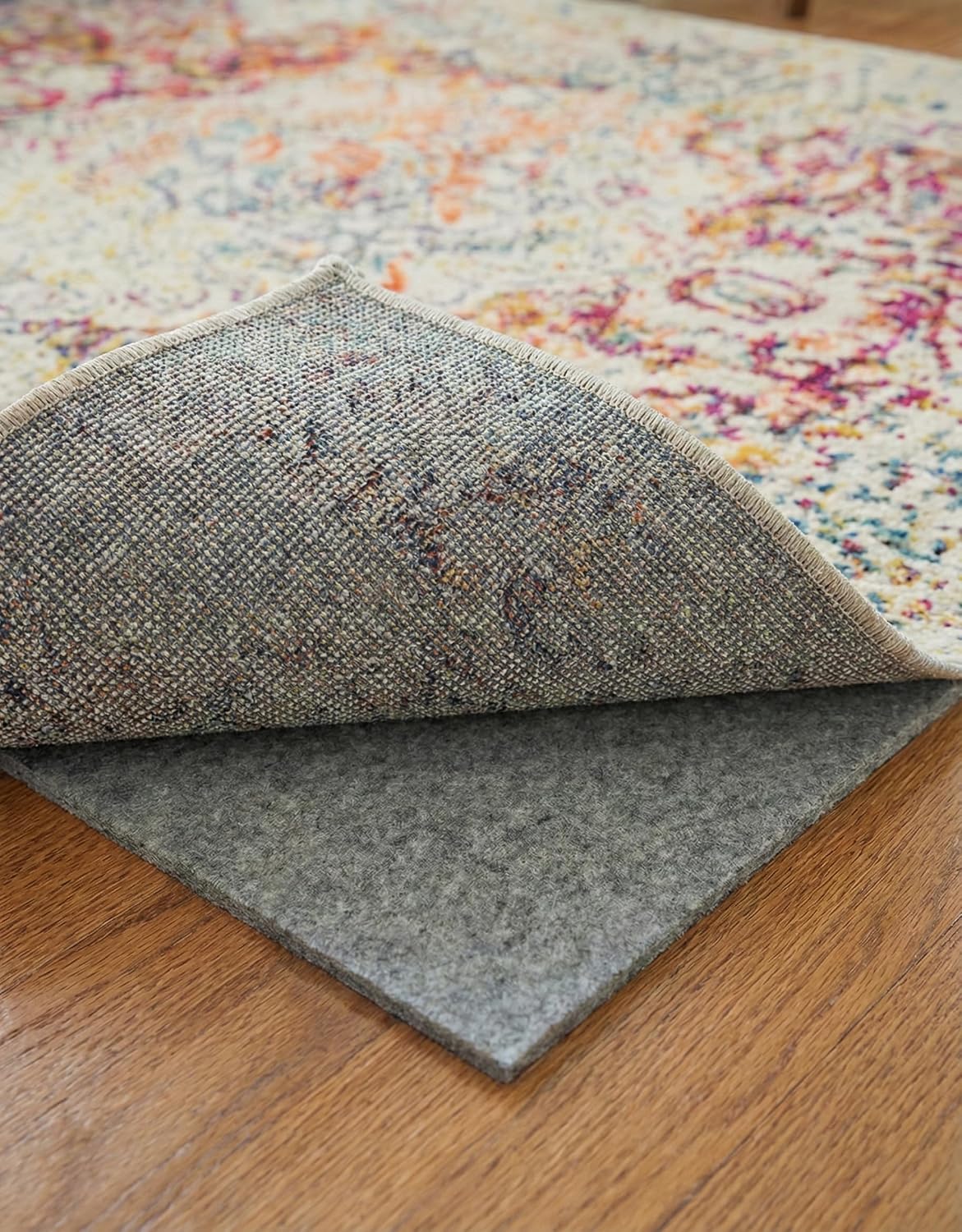 Rugs.com - 9' 10" Round Everyday Performance Rug Pad 1/4" Thick Felt & Non-Slip Backing Perfect for Any Flooring Surface