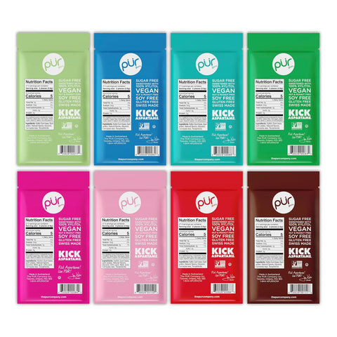 PUR Gum, Variety Pack, Xylitol Gum, No Artificial Flavor, 440 Count (8x55)