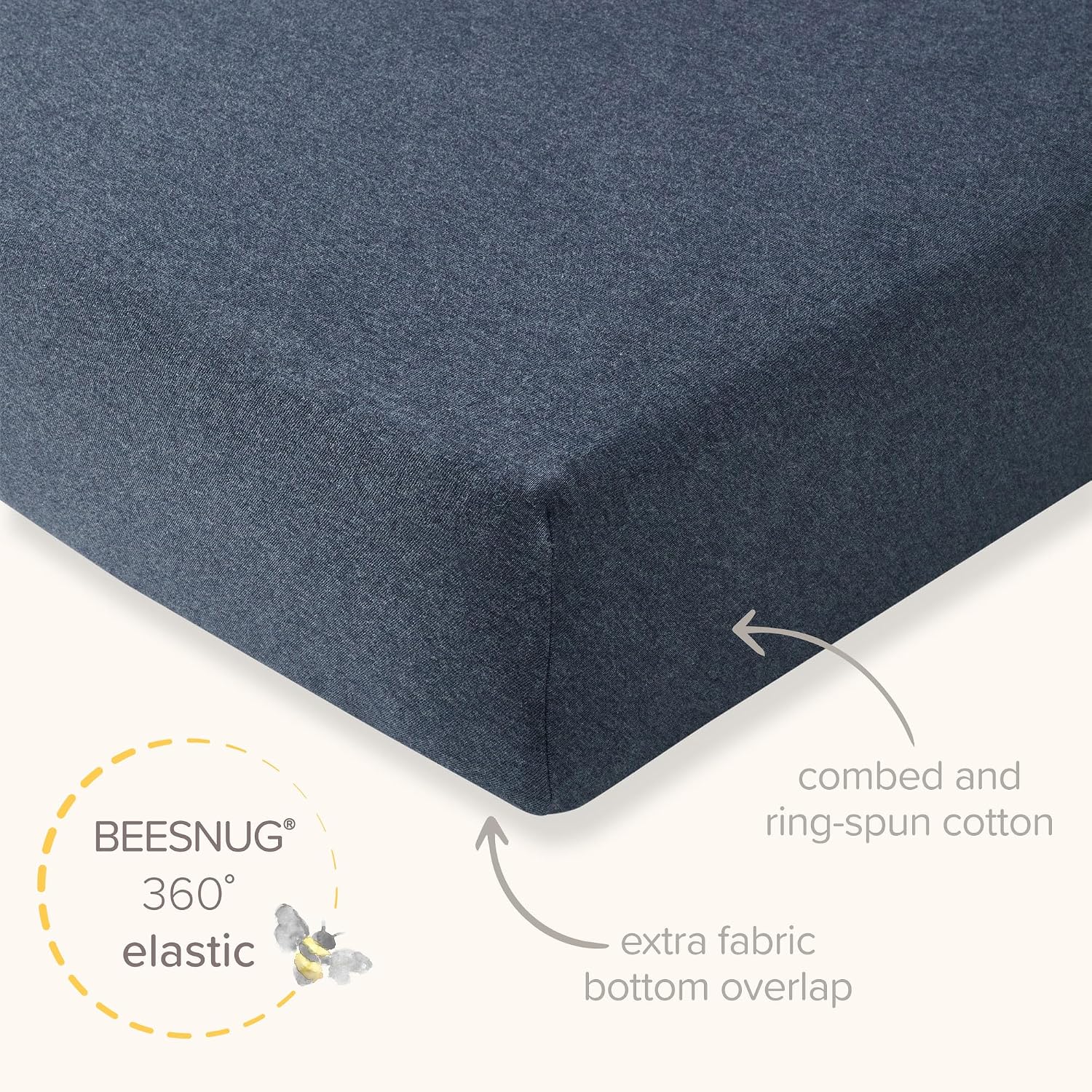 Burt's Bees Baby Organic Cotton Fitted Crib Sheet, Unisex Baby Beddings