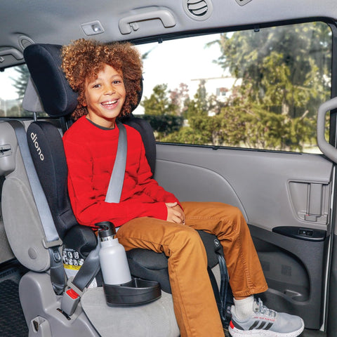 Diono Cambria 2XT XL, Dual Latch Connectors, 2-in-1 Belt Positioning Booster Seat, High-Back to Backless Booster with Space and Room to Grow, 8 Years 1 Booster Seat, Black Storm