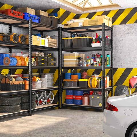 REIBII 2400LBS Garage Shelving,36" Wx16" Dx72" H Shelves for Basement