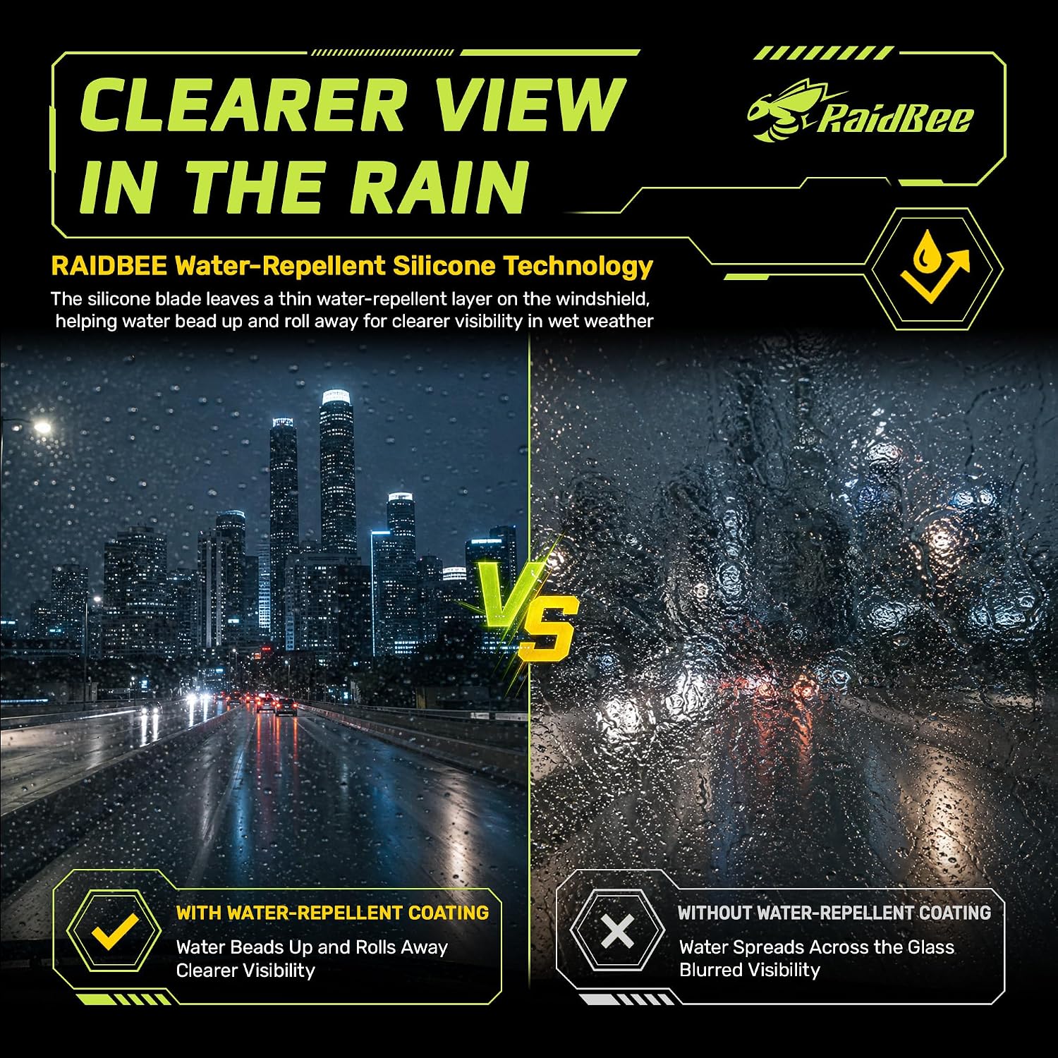 24" and 20" Silicone Windshield Wiper blades Replacement for