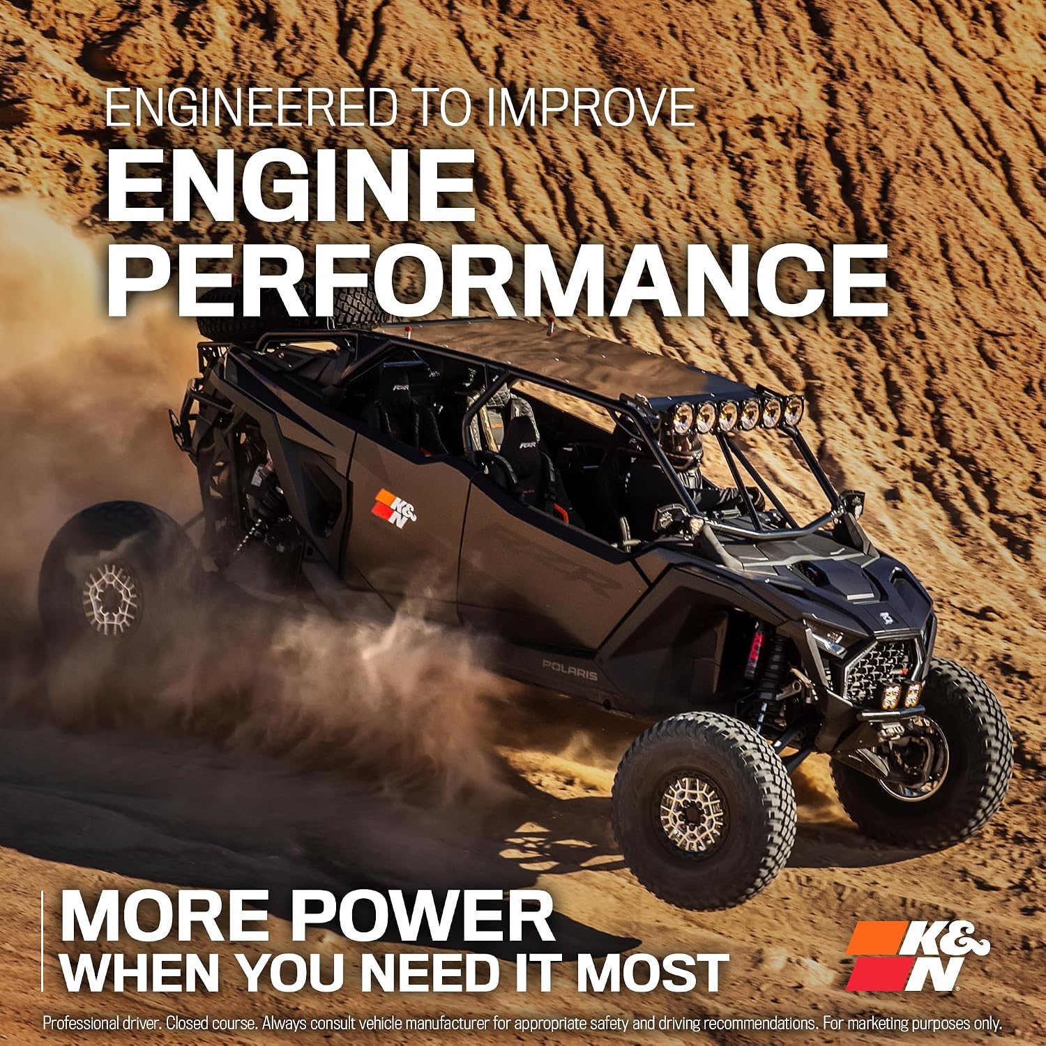 K&N Engine Air Filter: High Performance, Powersport Air Filter, PL-1014