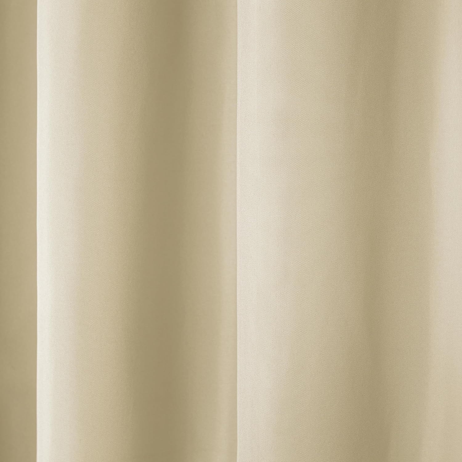 TOWN & COUNTRY BASICS Cabana Solid Heavyweight Indoor Outdoor Curtains, Light Filtering Opacity with Grommet Top, Water Repellent, 54"x96", Natural (Pack of 12)