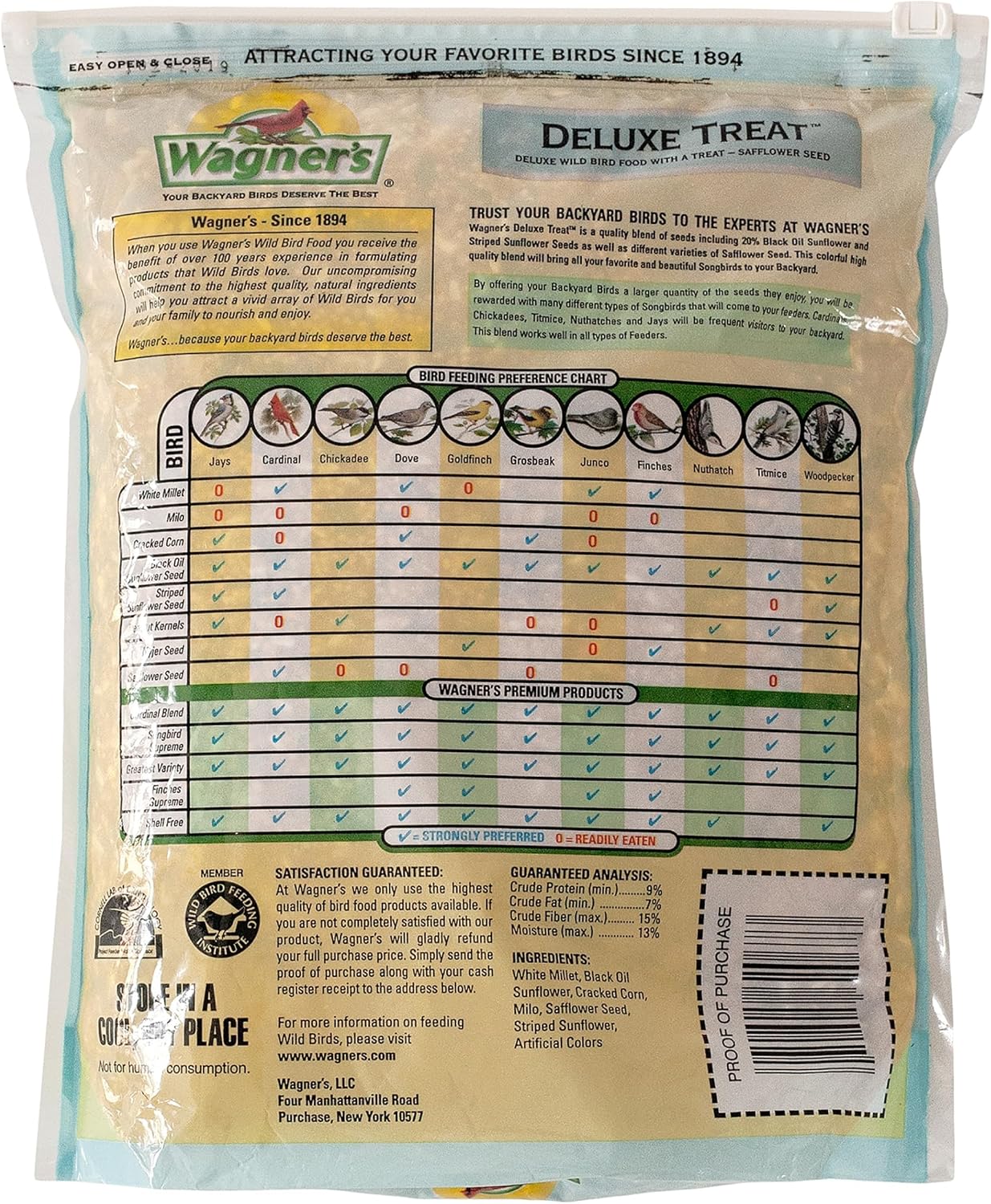 Wagner's 62067 Deluxe Treat Blend Wild Bird Food, 4 Pound (Pack of 1)