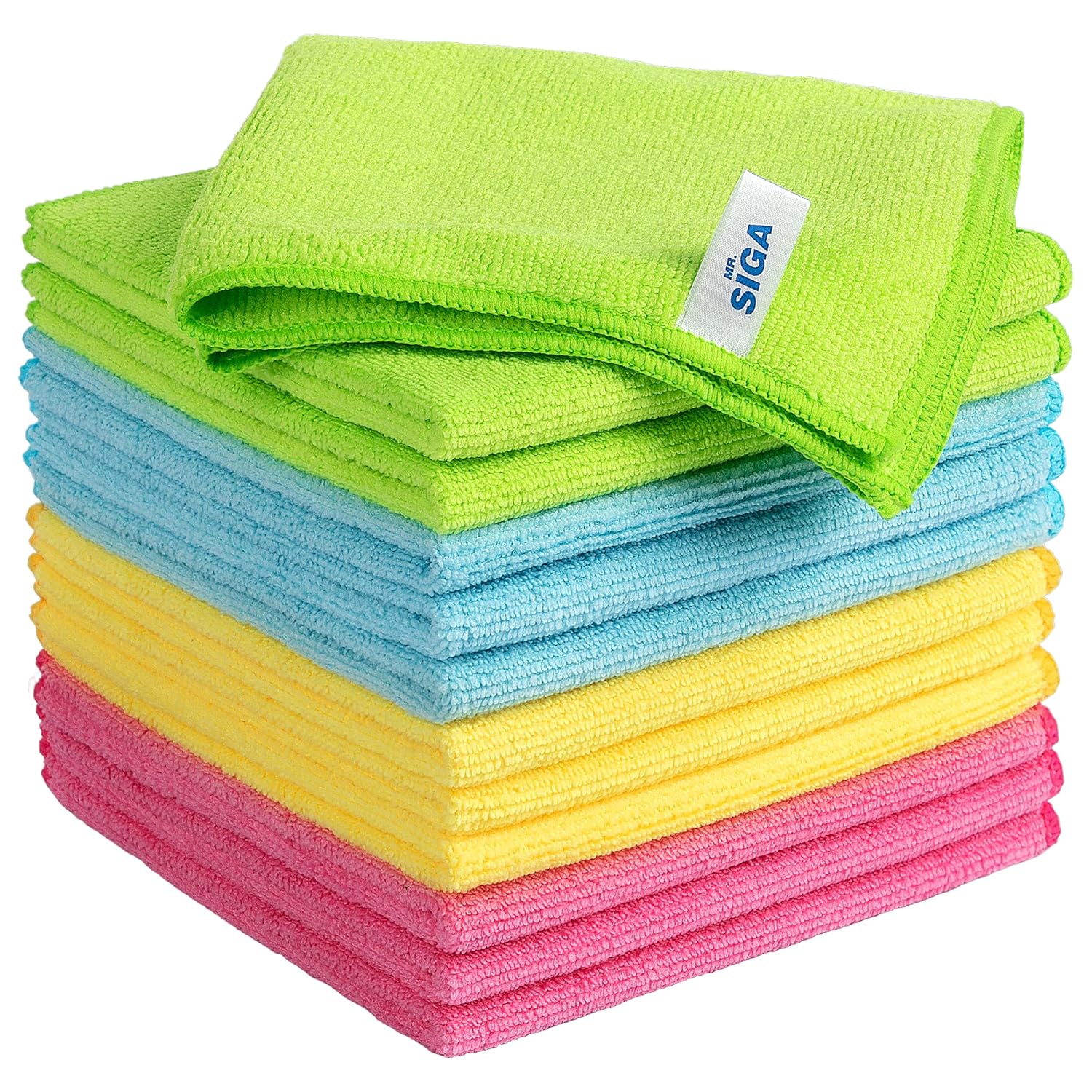 MR.SIGA Microfiber Cleaning Cloths, Streak Free Microfiber Towels, 12 Pack