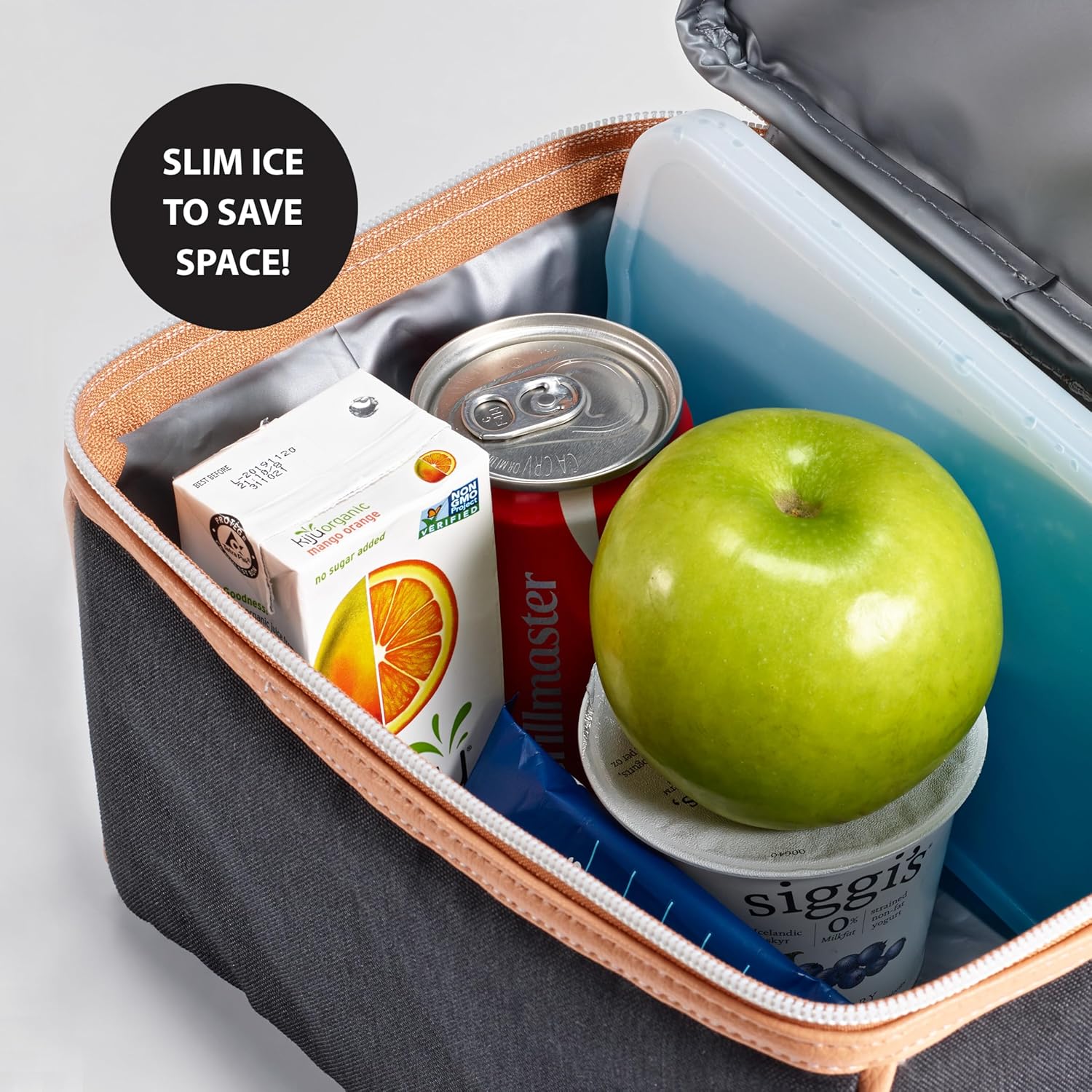 Cool Coolers by Fit & Fresh 4 Pack XL Slim Ice Packs, Quick Freeze Space Saving Reusable Ice Packs for Lunch Boxes or Coolers