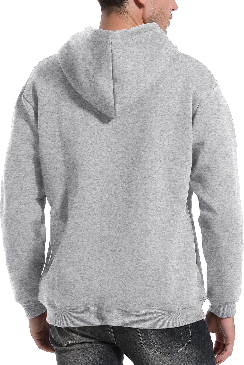 Flygo Men's Casual Fleece Sherpa Lined Hoodie Winter Warm Pullover Hooded Sweatshirt