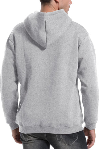Flygo Men's Casual Fleece Sherpa Lined Hoodie Winter Warm Pullover Hooded Sweatshirt
