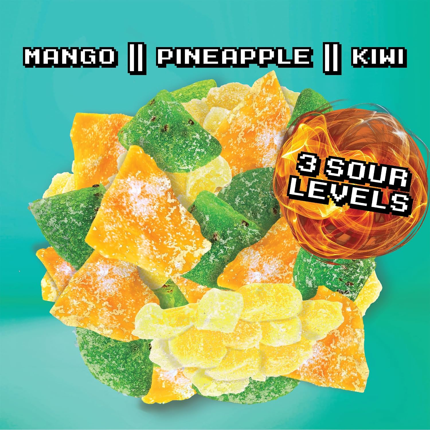 Final Boss Sour Fruit Candy, Tropical Sampler, All Levels, 18 Pack