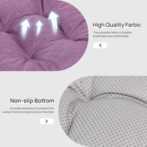 Love's cabin Memory Foam Chair Cushions Set of 4, 19 Inch, Light Purple