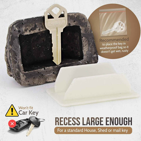 Hide a Key Outside Fake Rock - Looks & Feels like Real Stone - Safe for Outdoor Garden or Yard, Spare Key Storage, Weatherproof Key Holder, Blends with Landscaping by Rampro