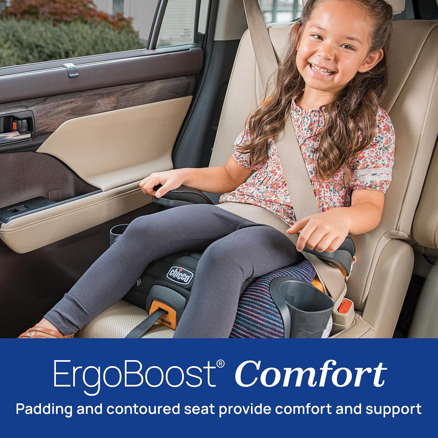 Chicco GoFit ClearTex Plus Backless Booster Car Seat, 40-110 lbs