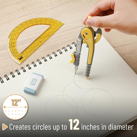Mr. Pen- Geometry Compass and Protractor Set, 6 Inch Compass