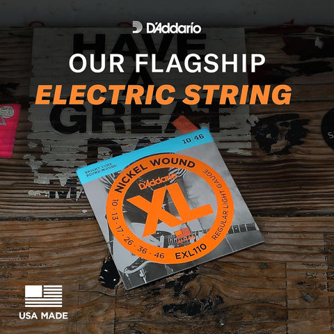 D'Addario XL Nickel EXL120+ Electric Guitar Strings, 9.5-44