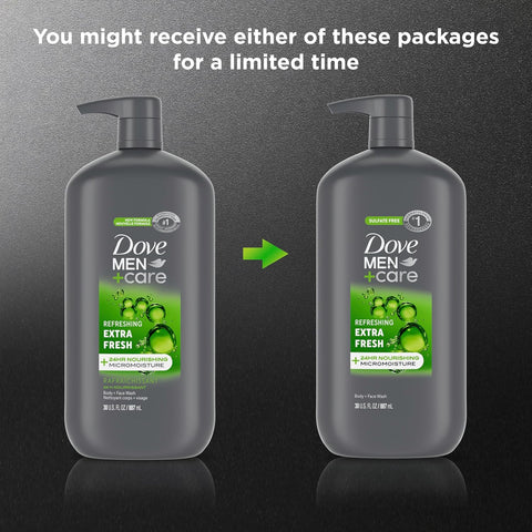 DOVE MEN + CARE Body & Face Wash Refreshing Extra Fresh Men's Body 30 oz
