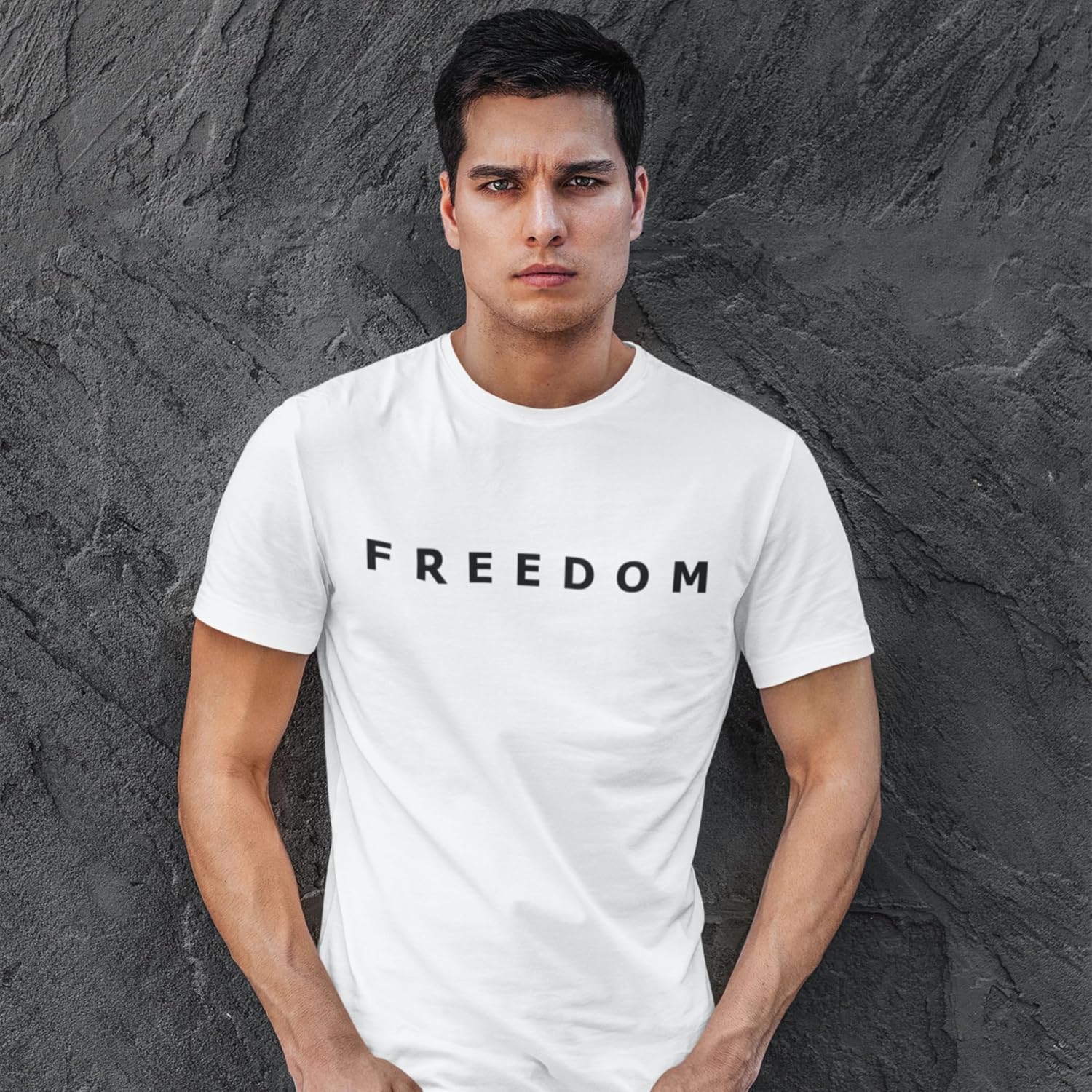 Freedom Shirt Simple Freedom Text Patriotic T-Shirt for Men & Women