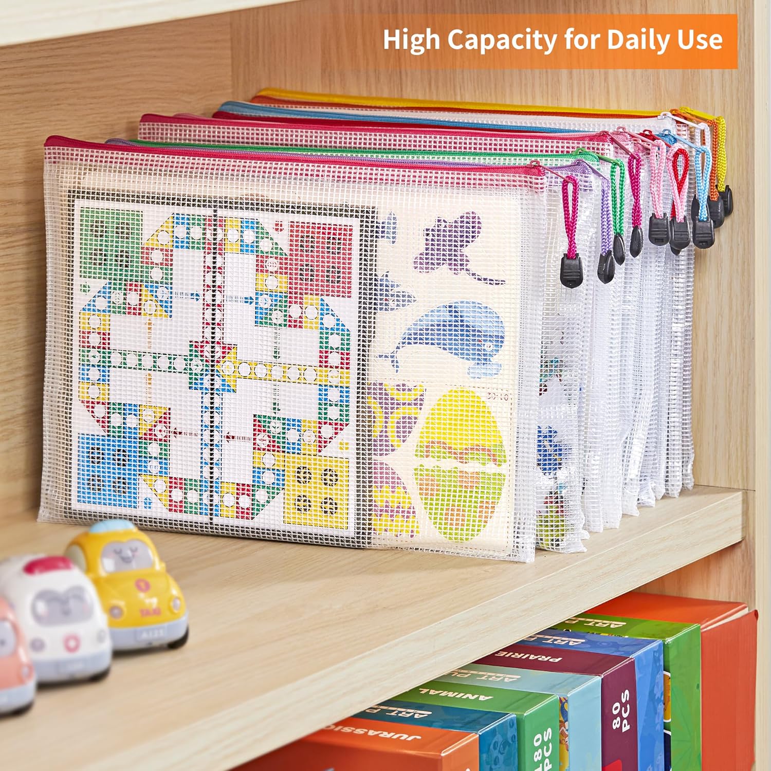 JARLINK A4 Mesh Zipper Pouch Bags, 72 Pcs Waterproof Zipper Pouch Bags