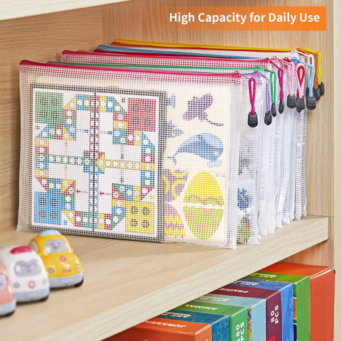 JARLINK A4 Mesh Zipper Pouch Bags, 72 Pcs Waterproof Zipper Pouch Bags