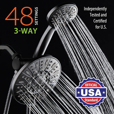 AquaDance 7" Premium High Pressure 3-way Rain & Handheld Shower Head Combo