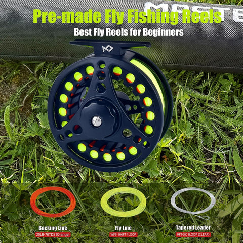 Fly Fishing Combo Starter Kit, Graphite Rod and Reel with Case