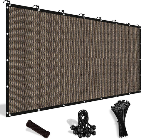 Shade&Beyond 90% Sun Shade Cloth with Grommets, 12' X 20' Pergola Shade Cover Canopy, Mesh Tarp Sun Screens for Patio, Outdoor, Garden, Backyard, Mocha