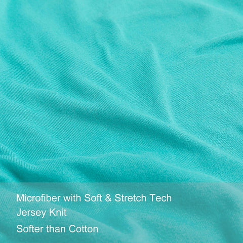 N&Y HOME 2-Pack Stretch Pillow Cases, Queen or Standard Size, Aqua