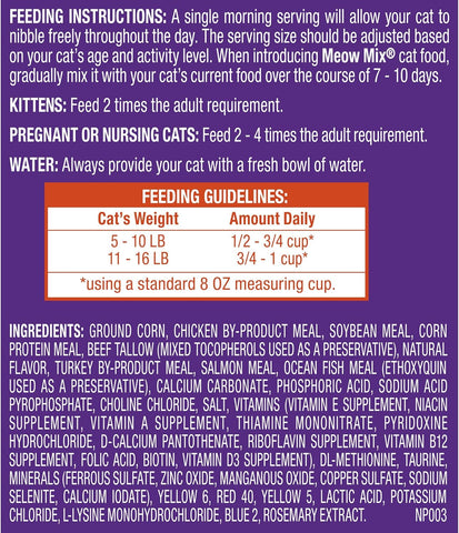 Meow Mix Original Choice Dry Cat Food, 6.3 Pound Bag