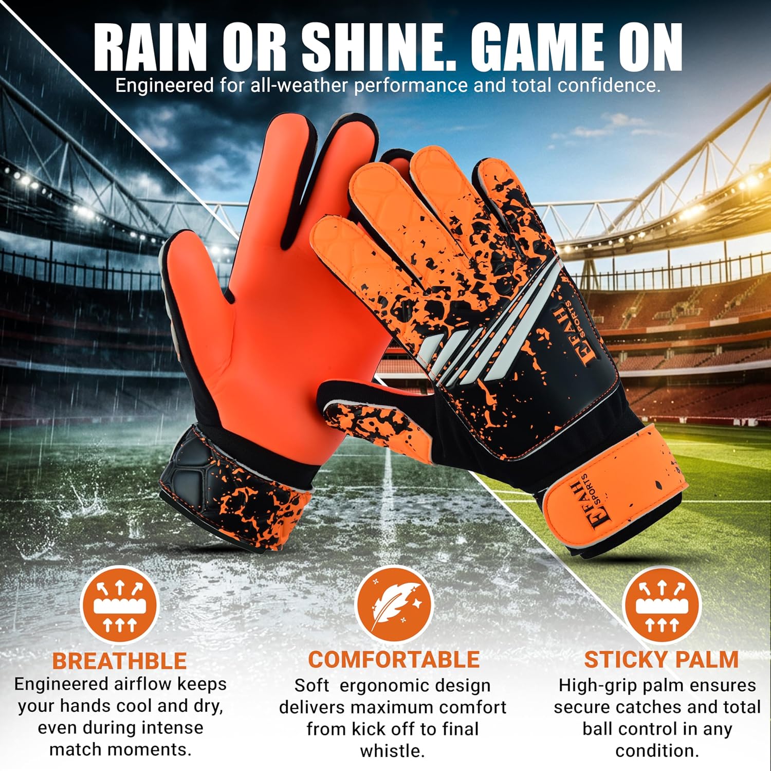Soccer Goalie Goalkeeper Gloves for Kids Boys Children Youth