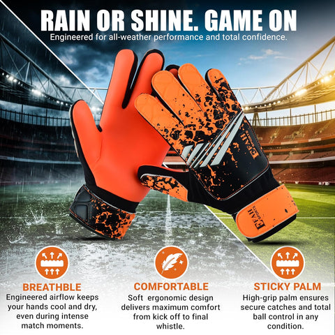 Soccer Goalie Goalkeeper Gloves for Kids Boys Children Youth