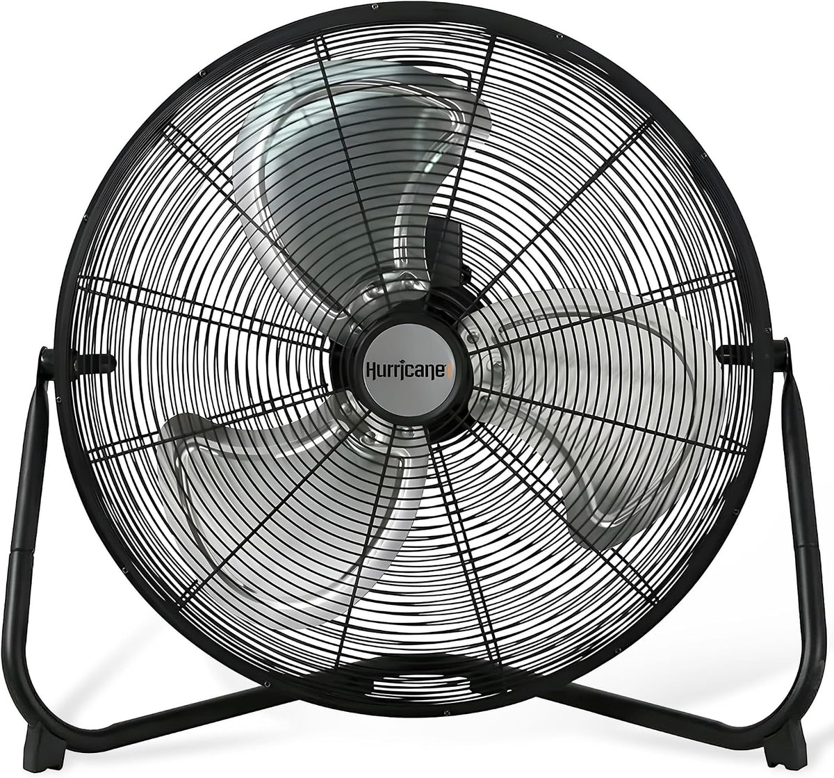 Hurricane Pro High Velocity Metal Blade Floor Fan, 3 Speeds, Black, 20in