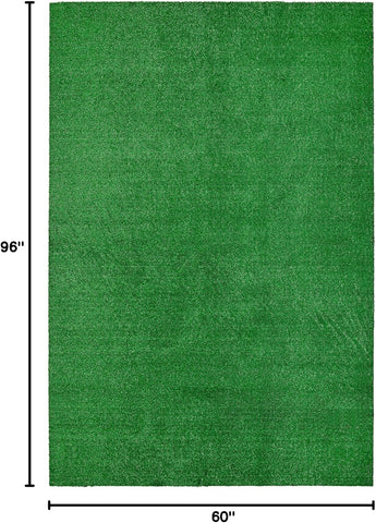Garland Rug Artificial Grass 5 Ft. X 8 Ft. Large Indoor/Outdoor Area Rug Green -Lush Green, Durable, and Low-Maintenance for Patios, Lawns, and More