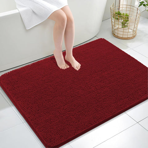 OLANLY Large Bathroom Rugs 40x32, Extra Soft Absorbent Chenille Bath Rugs