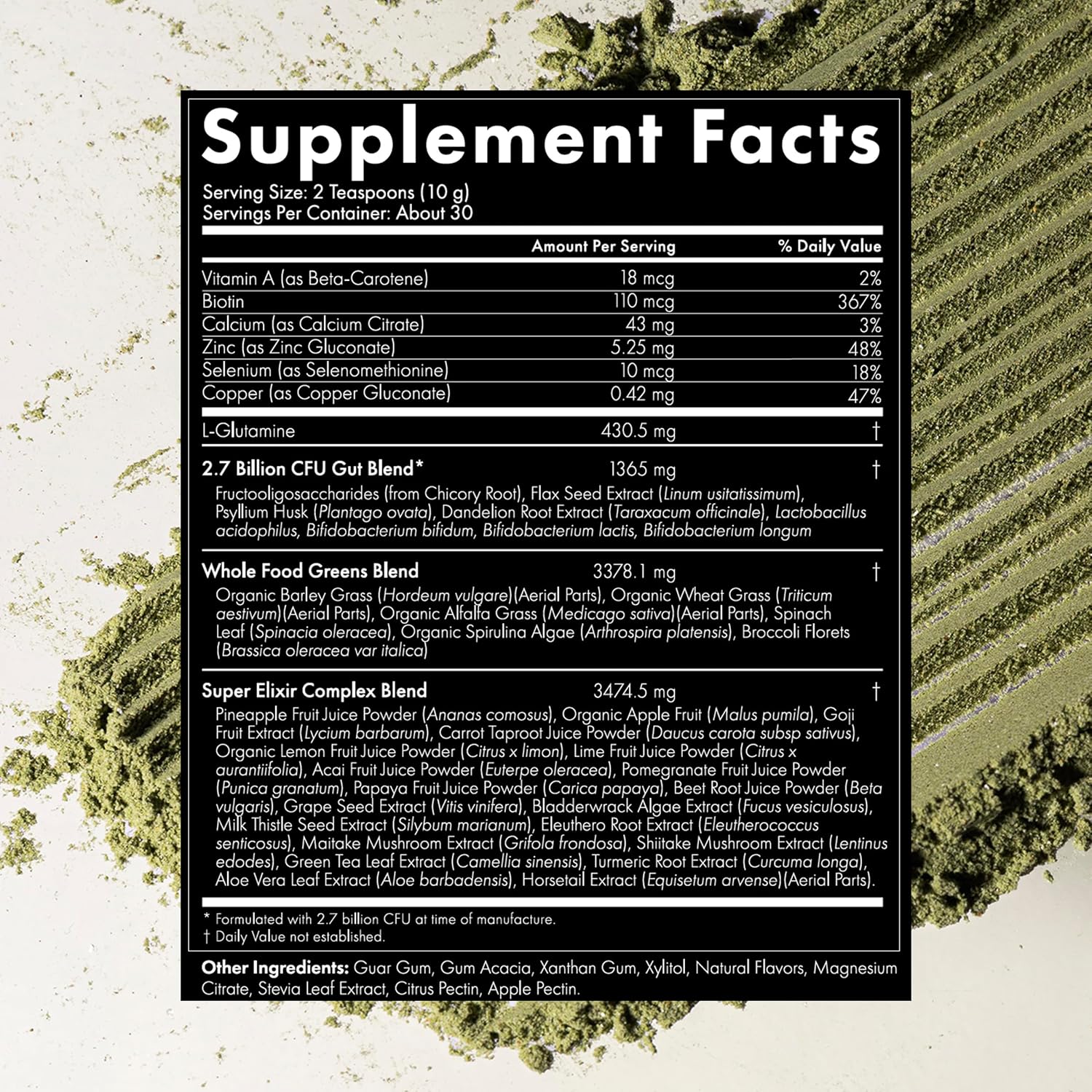 WelleCo The Super Elixir Daily Greens Powder, (300g, Pineapple & Lime)