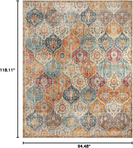 Lahome Moroccan Washable Rugs 8x10, 8x10 Rugs for Living Room Bedroom