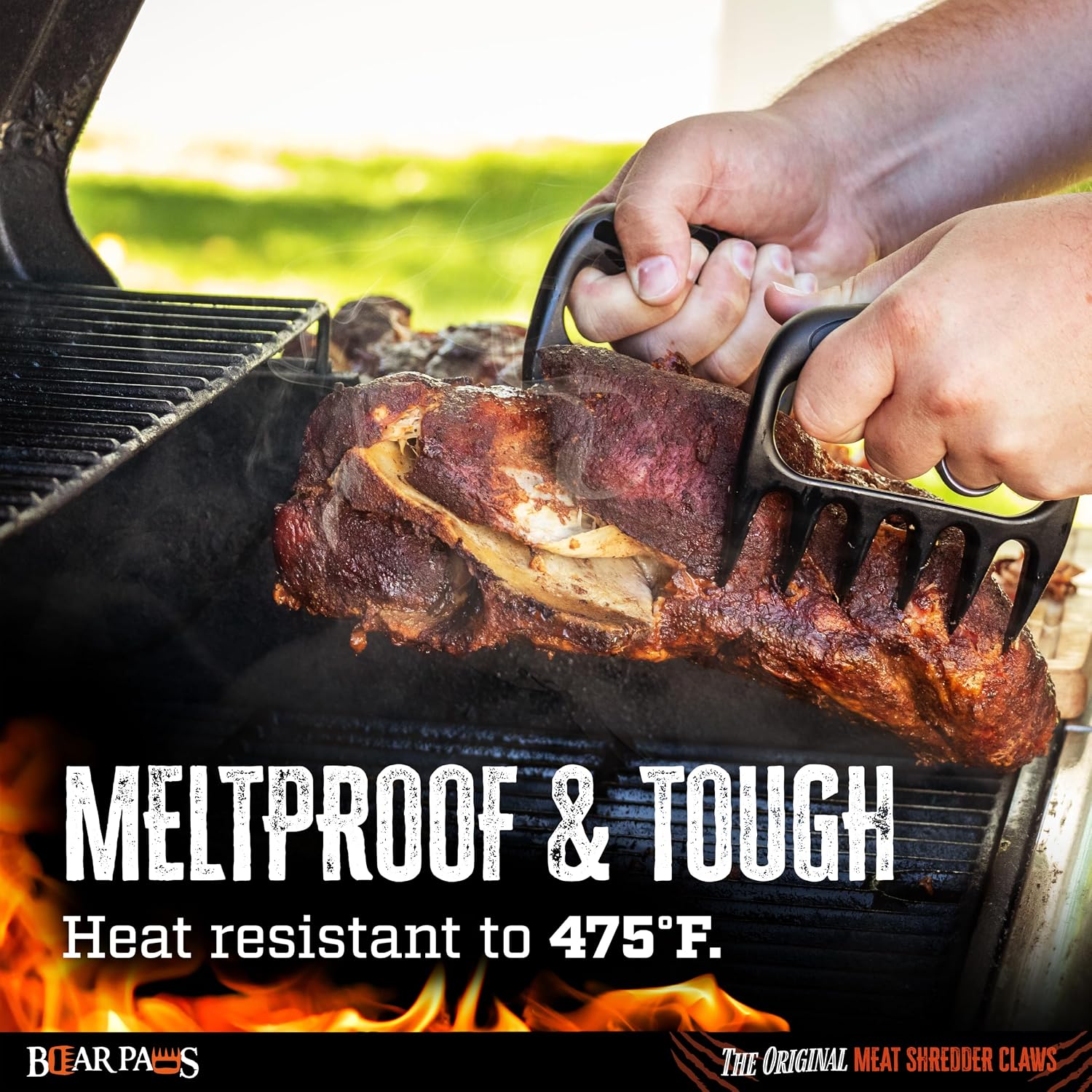 Bear Paws Meat Claws - The Original BBQ Meat Shredder Claws - Red