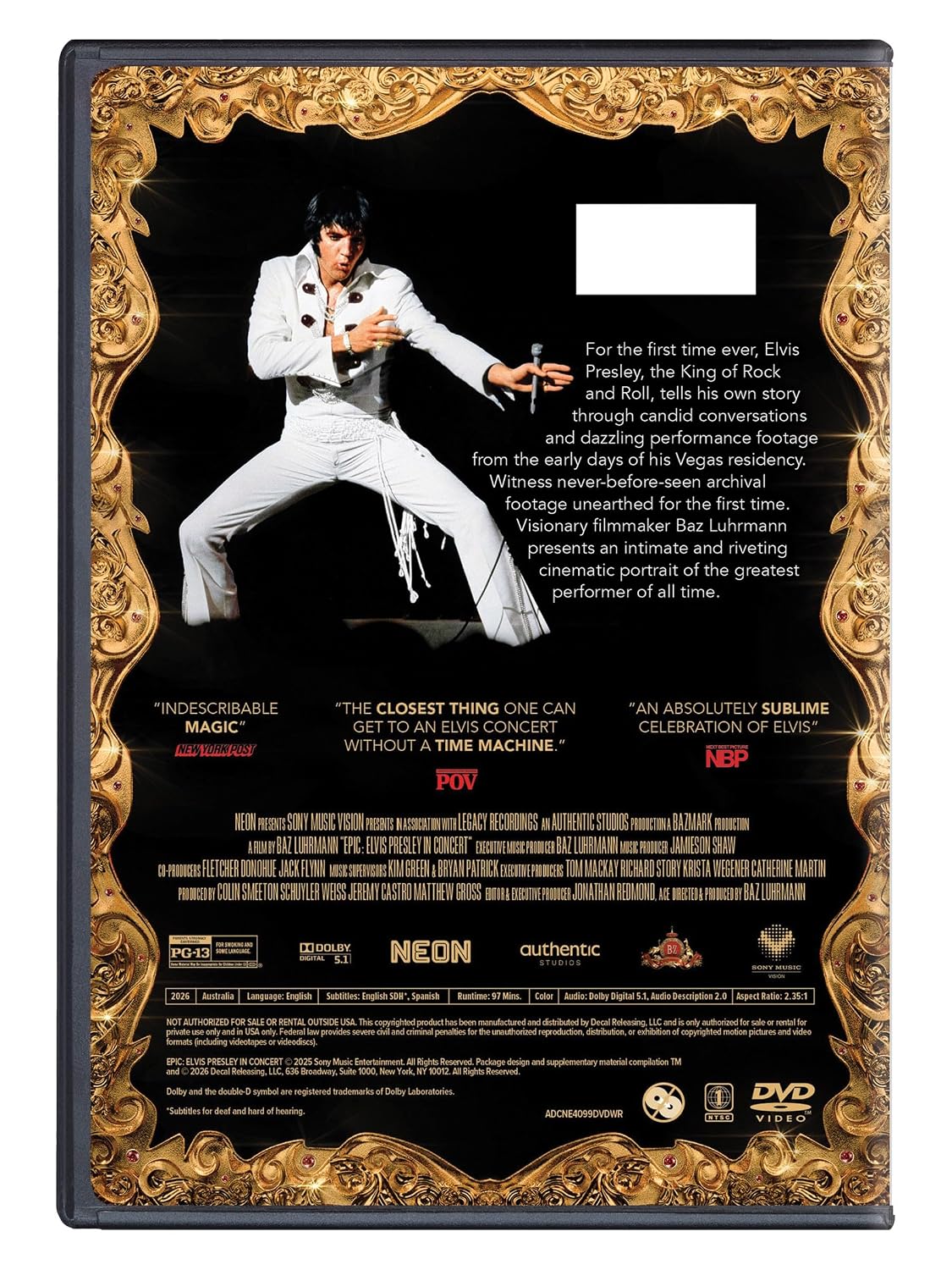 EPiC: Elvis Presley in Concert [DVD]