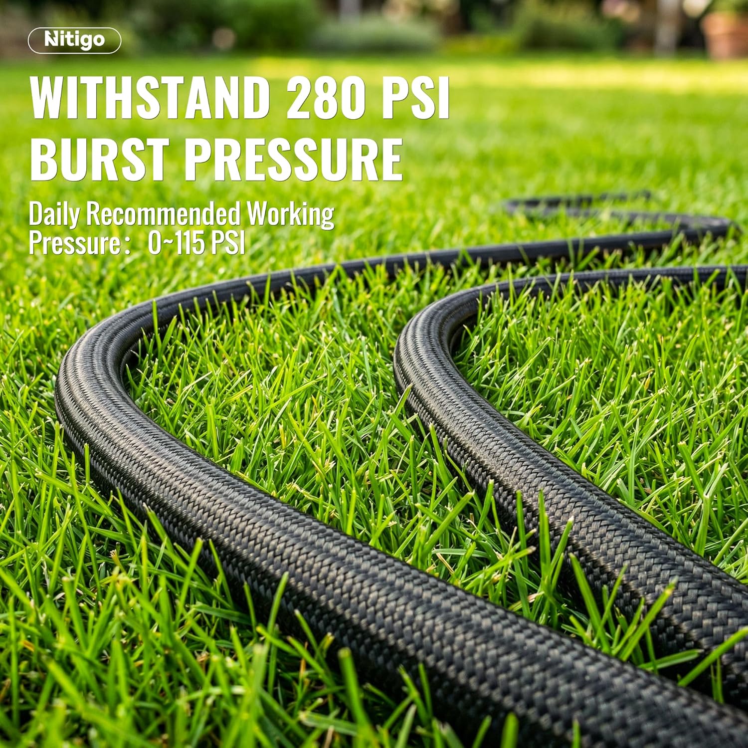Nitigo Ultra Lightweight Garden Hose 100FT for Yard, Outdoor