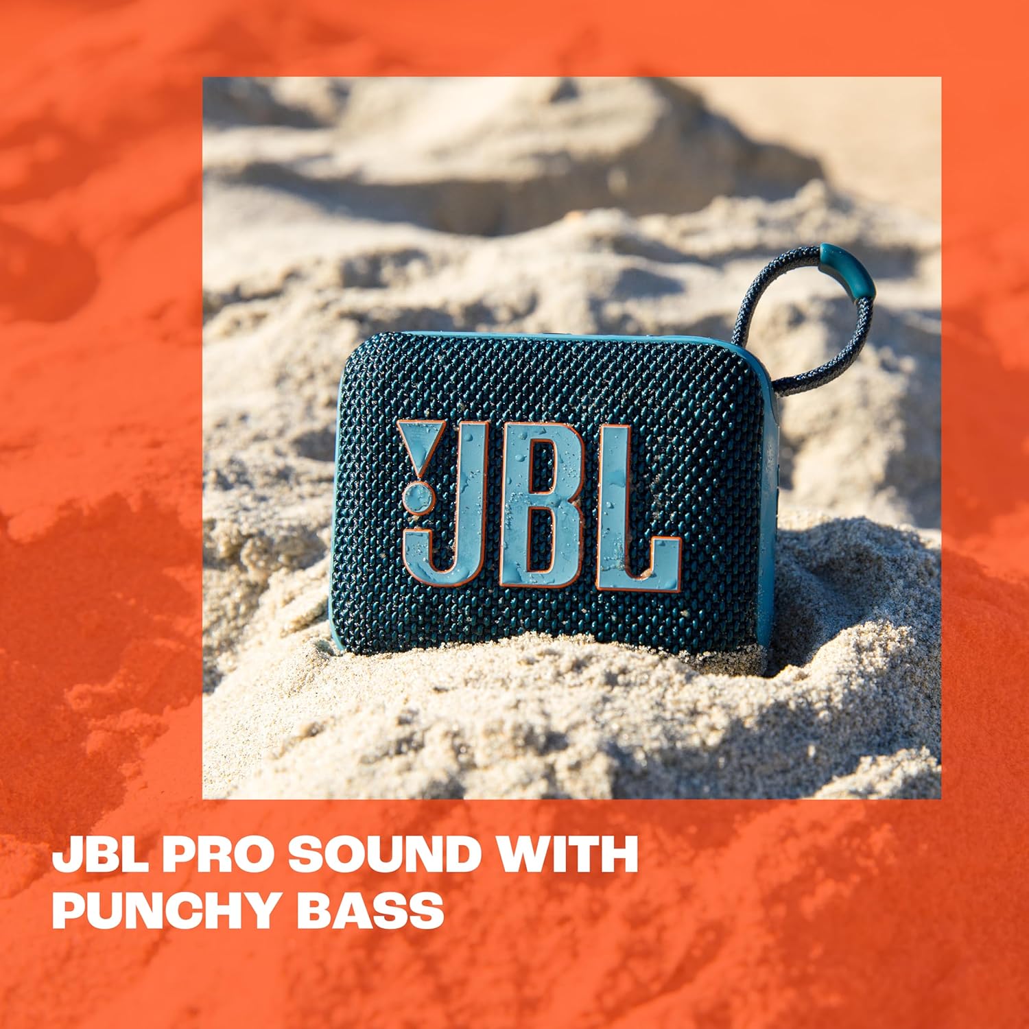 JBL Go 4 - Ultra-Portable, Waterproof and Dustproof Bluetooth Speaker, Big JBL Pro Sound with Punchy bass, 7-Hour Built-in Battery, Made in Part with Recycled Materials (Black)