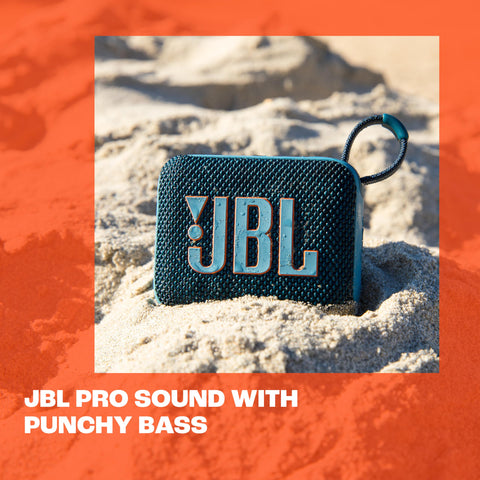 JBL Go 4 - Ultra-Portable, Waterproof and Dustproof Bluetooth Speaker, Big Pro Sound with Punchy bass, 7-Hour Built-in Battery, Made in Part with Recycled Materials (Black)