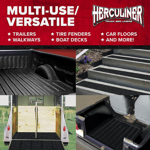 HERCULINER HCL1B8 Roll-on Bed Liner Kit,Black, 1 Gal.