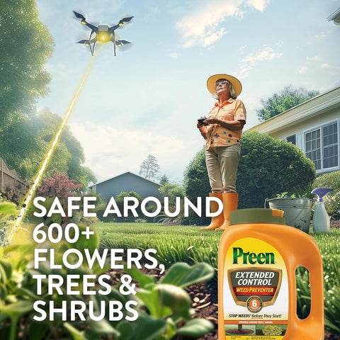 Preen Extended Control Weed Preventer - 4.93 lb. Bottle - Covers 805 sq. ft.