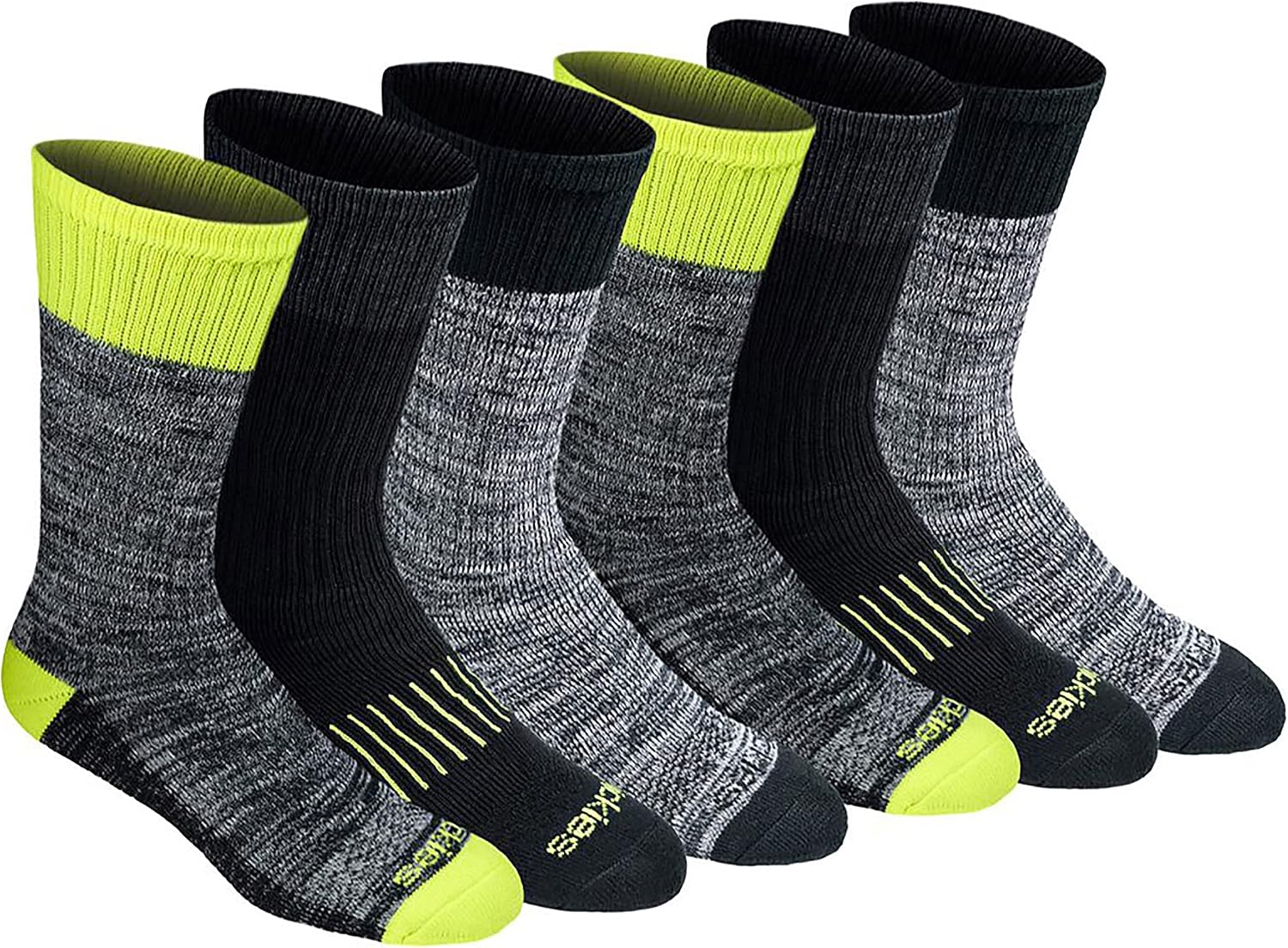Dickies Men's Dri-tech Original Moisture Control Crew Socks, Available in M-xxl (6, 12, 18 Pairs)